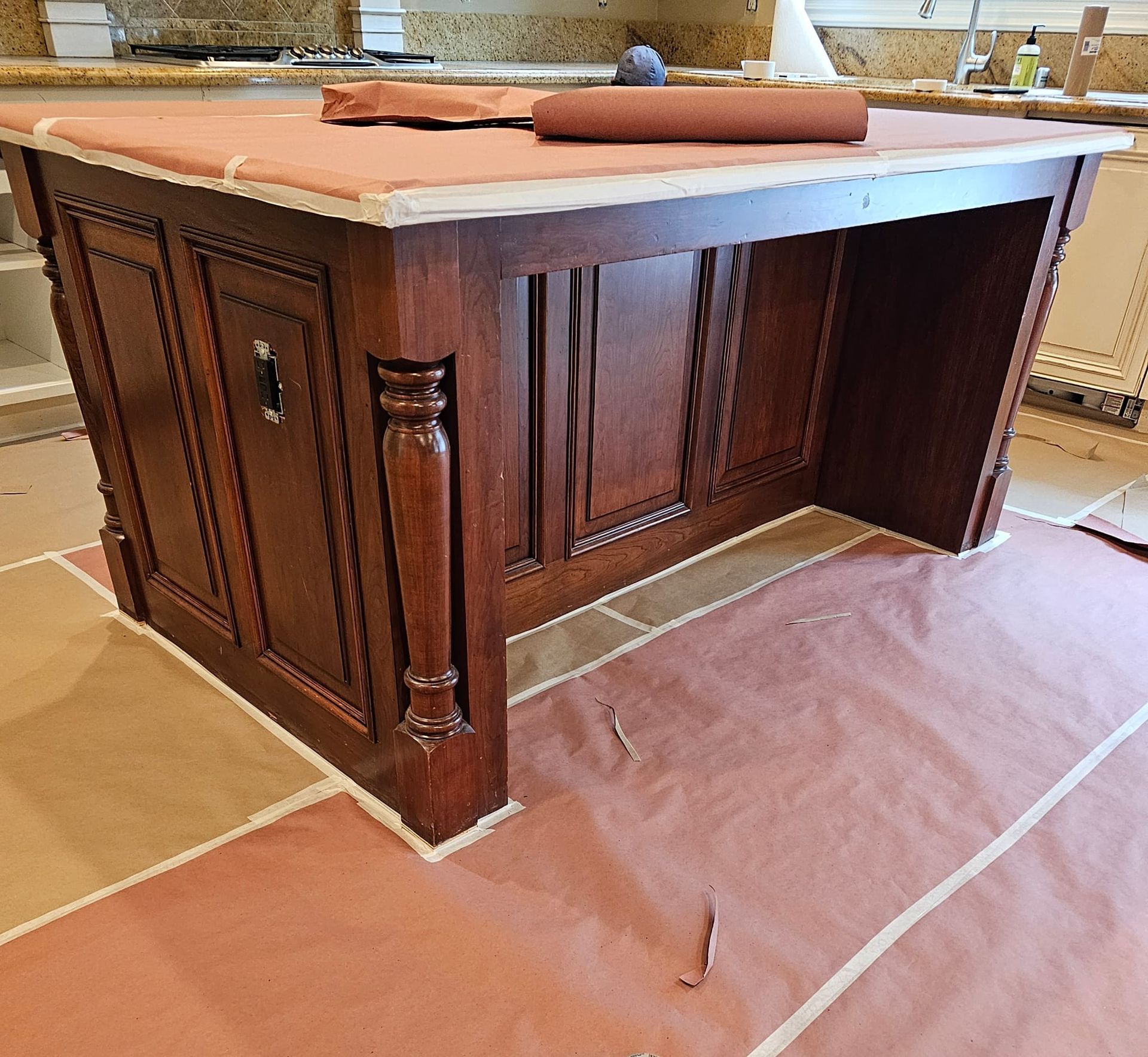 Cabinets after repainting