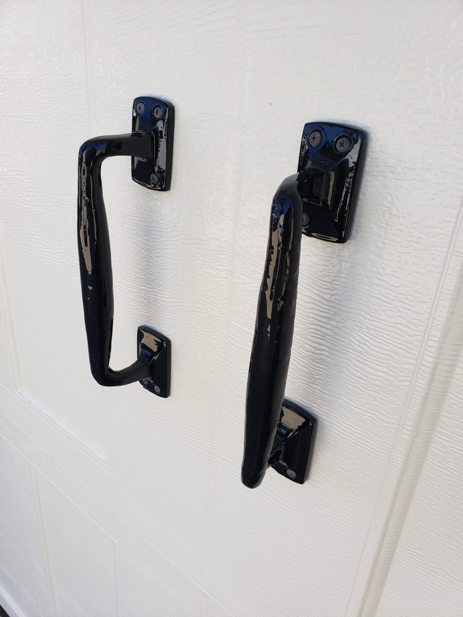 Restored exterior garage handle