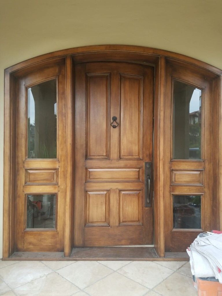 Door being stained